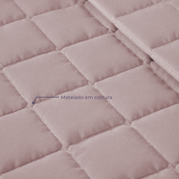 Kit Colcha Cobre Leito Matelado Casal King Size 3 Peças Dupla Face Soft Rose - 10