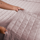 Ver imagem 7 de Kit Colcha Cobre Leito Matelado Casal King Size 3 Peças Dupla Face Soft Rose