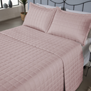 Ver imagem 4 de Kit Colcha Cobre Leito Matelado Casal King Size 3 Peças Dupla Face Soft Rose