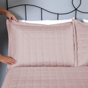 Ver imagem 6 de Kit Colcha Cobre Leito Matelado Casal King Size 3 Peças Dupla Face Soft Rose