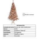 Ver imagem 3 de Arvore de Natal Tradicional 1,8m Dourado 570 Galhos