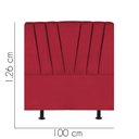 Ver imagem 3 de Cabeceira Estofada Bélgica 100CM Solteiro Suede Vermelho - D A DECOR