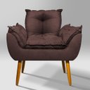 Ver imagem 3 de Kit 2 Poltronas Opala Marrom V8 Decor:marrom