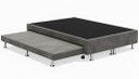 Ver imagem 1 de Cama Box Casal C/ Cama Auxiliar Suede 40x138x188 - Santo Box:cinza