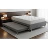 Cama Box Casal C/ Cama Auxiliar Suede 40x138x188 - Santo Box:cinza - 2