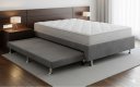 Ver imagem 2 de Cama Box Casal C/ Cama Auxiliar Suede 40x138x188 - Santo Box:cinza