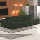 Ver imagem 2 de Sofá Ilha Modular para Sala 312cm com Puff Dublin K01 Veludo Verde - Lyam Decor
