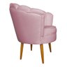 Poltrona Pétala de Veludo Luxo Decorativa Liberty Móveis Rosa - 3
