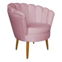 Ver imagem 4 de Poltrona Pétala de Veludo Luxo Decorativa Liberty Móveis Rosa