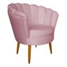 Poltrona Pétala de Veludo Luxo Decorativa Liberty Móveis Rosa - 4