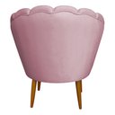Ver imagem 5 de Poltrona Pétala de Veludo Luxo Decorativa Liberty Móveis Rosa
