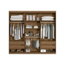 Ver imagem 6 de Guarda Roupa 6 Portas e 4 Gavetas Buriti Jatoba/areia - Santos Andirá
