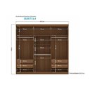 Ver imagem 2 de Guarda Roupa 6 Portas e 4 Gavetas Buriti Jatoba/areia - Santos Andirá