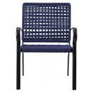 Ver imagem 5 de 2 Cadeiras Corda Náutica e Mesa Tampo Ripado Trama Azul