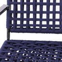 Ver imagem 6 de 2 Cadeiras Corda Náutica e Mesa Tampo Ripado Trama Azul