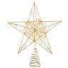 Estrela Topo Árvore de Natal Decorativa Dourado Luxo 26,5cm - 1