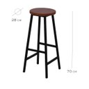 Ver imagem 2 de Kit 4 Banquetas Alta Ferro Bar Cozinha Americana Bancada Estilo Industrial Imperdível