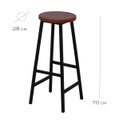 Ver imagem 2 de Kit 4 Banquetas Alta Ferro Bar Cozinha Americana Bancada Estilo Industrial Imperdível
