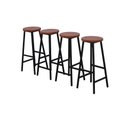 Ver imagem 6 de Kit 4 Banquetas Alta Ferro Bar Cozinha Americana Bancada Estilo Industrial Imperdível