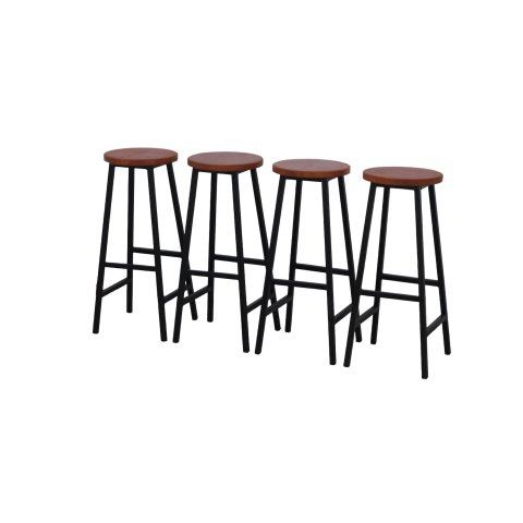 Kit 4 Banquetas Alta Ferro Bar Cozinha Americana Bancada Estilo Industrial Imperdível