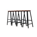 Ver imagem 7 de Kit 4 Banquetas Alta Ferro Bar Cozinha Americana Bancada Estilo Industrial Imperdível