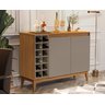 Aparador Buffet 2 Portas com Adega 100%mdf Mônaco:nature Gris - 2