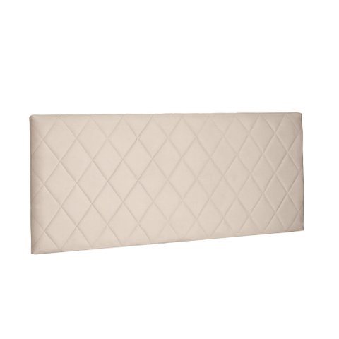 Cabeceira Painel Dubai Para Cama Box Casal 140 cm Suede Bege- D’Rossi