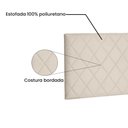 Ver imagem 3 de Cabeceira Painel Dubai Para Cama Box Casal 140 cm Suede Bege- D’Rossi