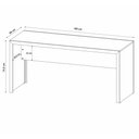 Ver imagem 3 de Escrivaninha/Mesa Escritório 180cm Multimóveis CR25266 Nogal