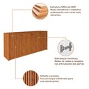 Ver imagem 4 de Aparador Buffet Sala de Jantar 4 Portas 100% Mdf Lia Cimol Nature Iii