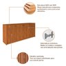 Aparador Buffet Sala de Jantar 4 Portas 100% Mdf Lia Cimol Nature Iii - 4