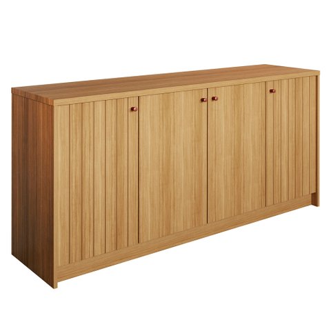 Aparador Buffet Sala de Jantar 4 Portas 100% Mdf Lia Cimol Nature Iii