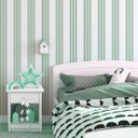 Ver imagem 6 de Papel de Parede Adesivo Listrado Verde Claro Marrom e Branco - Ssli-015