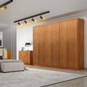 Ver imagem 4 de Guarda Roupa Casal Livorno 6 Portas 6 Gavetas Cinamomo - Novo Horizonte