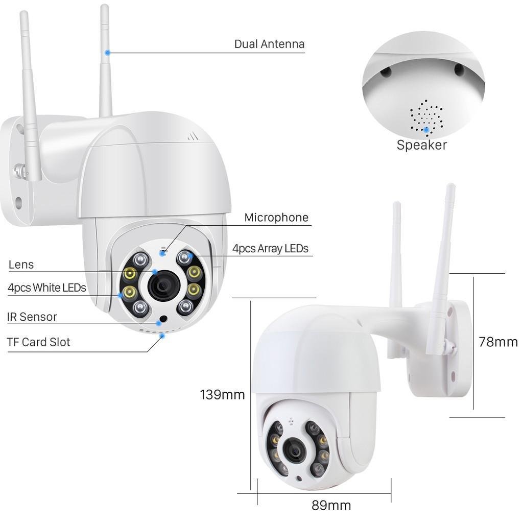 Camera Segurança Wifi Hd 1080p 2.0 Mp Ip Visão Noturna - 8