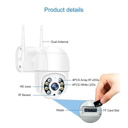 Camera Segurança Wifi Hd 1080p 2.0 Mp Ip Visão Noturna - 2
