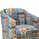 Ver imagem 4 de Kit 2 Poltronas Decorativas Laura Azul Cinza - Lyam Decor