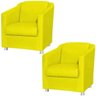 Kit 2 Poltronas Decorativas Laura Suede Amarelo - Lyam Decor - 1