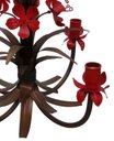 Ver imagem 5 de Lustre Simples para Sala de Apartamento Pequeno com Tulipas Artesanais - Vermelho escuro