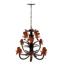 Ver imagem 4 de Lustre Simples para Sala de Apartamento Pequeno com Tulipas Artesanais - Laranja