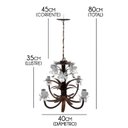 Ver imagem 2 de Lustre Simples para Sala de Apartamento Pequeno com Tulipas Artesanais - Branco