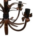 Ver imagem 5 de Luminária Artesanal de Metal com Tulipas Decorativas Iluminação de Sala - Verniz