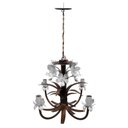 Ver imagem 4 de Luminária Artesanal de Metal com Tulipas Decorativas Iluminação de Sala - Branco
