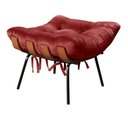 Ver imagem 4 de Poltrona Costela com Puff Cor:Suede Bordô 110