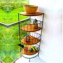 Ver imagem 3 de Suporte Fruteira de Canto para Cozinha - Cesto de Frutas Organizador Vertical