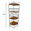 Ver imagem 6 de Suporte Fruteira de Canto para Cozinha - Cesto de Frutas Organizador Vertical
