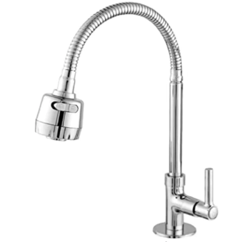 Torneira de Bancada na Pia de Cozinha Tubo Flexível Gourmet Cromado