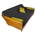 Ver imagem 3 de Sofá Cama Paris Acquablock Preto em Madeira Alto Padrão