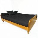 Ver imagem 3 de Sofá Cama Paris Acquablock Preto em Madeira Alto Padrão