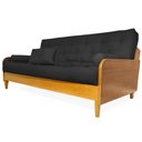 Ver imagem 1 de Sofá Cama Paris Acquablock Preto em Madeira Alto Padrão